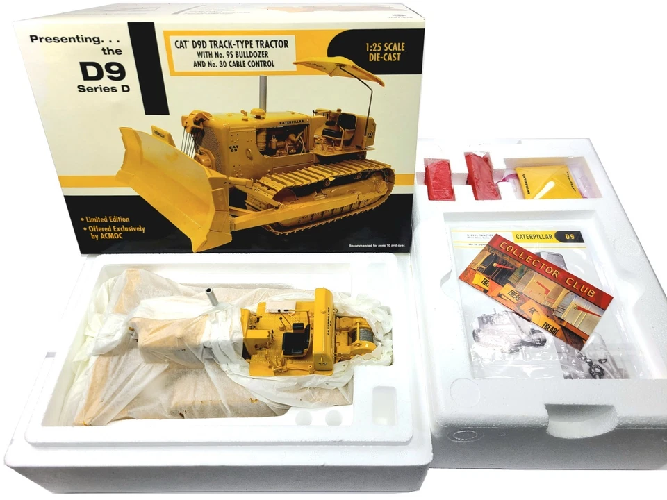 Caterpillar D9 Series D with Hyster D9A Winch First Gear 1:25 Scale #49-3060 New - Image 4 of 4