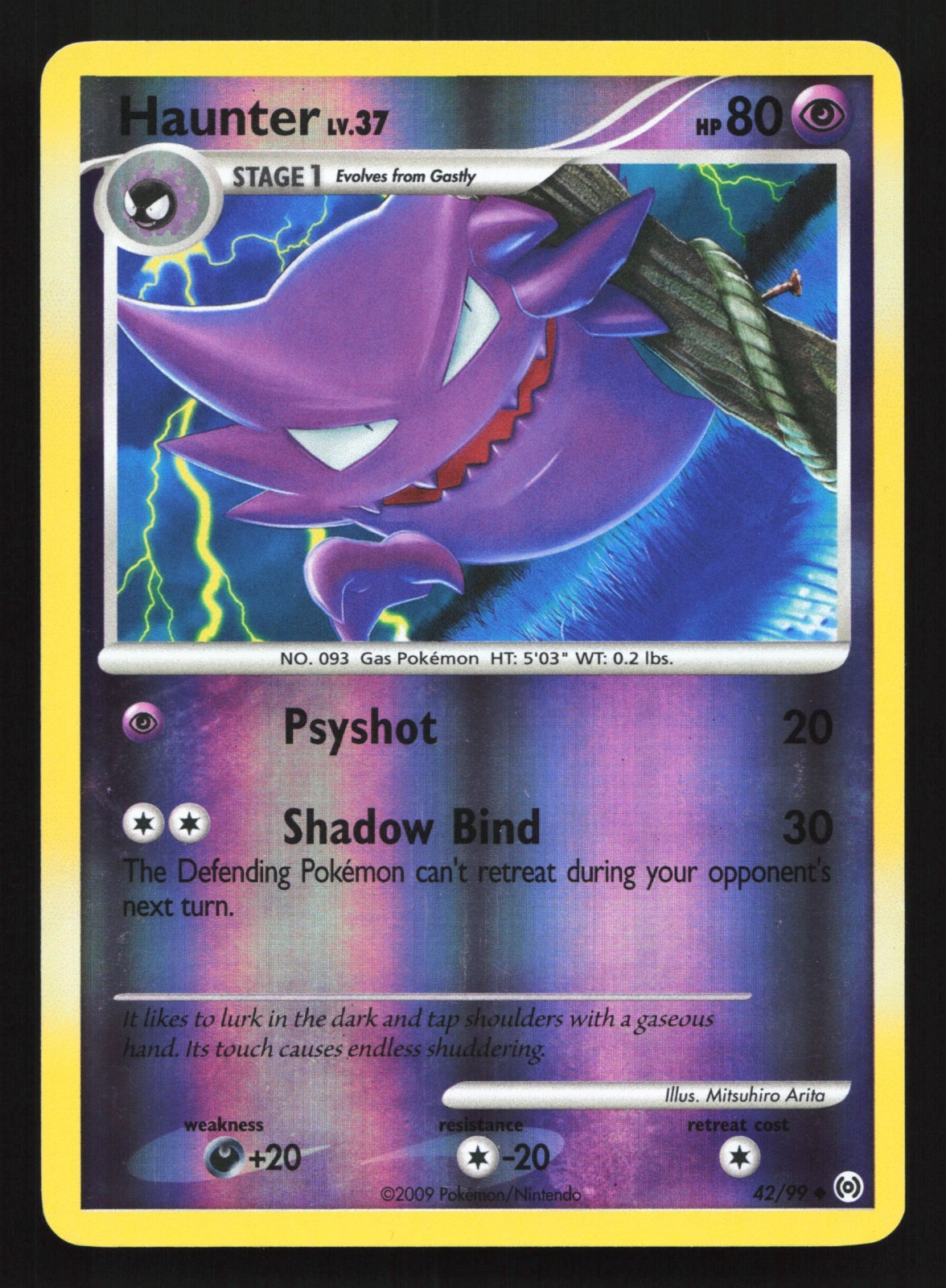Pokemon Haunter 42/99 Arceus Reverse Holo LP