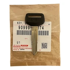 Genuine Toyota Master Key Blank 90999-00174 Uncut Ignition Key Made in Japan