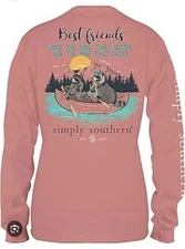 Simply Southern Long Sleeve Tshirt Size Small “Friends” New With Tags