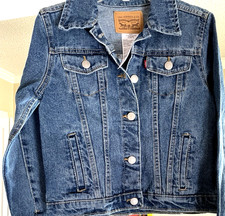 Levis Denim Jean Jacket M 10-12 Year Old New W/Macy's Tag