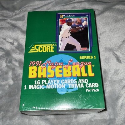 Score 1991 Series 1 MLB Trading Card Set sealed box 36 packs