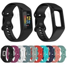 Silicone For Fitbit Charge 6 5 4 3 Watch Band Strap Frame Protection