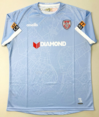 O Neills DERRY CITY 2022/23 XXL Away Football Shirt Soccer Jersey Camiseta Top