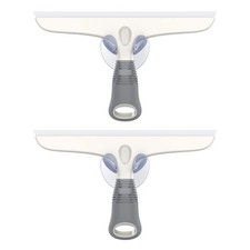 MR.SIGA Silicone Squeegee for Shower Doors, 10 inch Pack of 2 , White  Gray