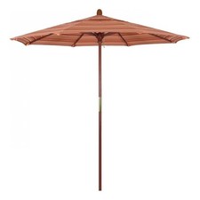 Pemberly Row 7.5' Push Lift Wood Pole Patio Umbrella - Performance Fabric Mango
