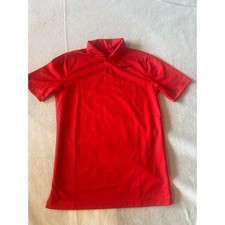 Nike Golf Polo Shirt Kids Boys Size Medium Red Excellent Dri-FIT Short Sleeve