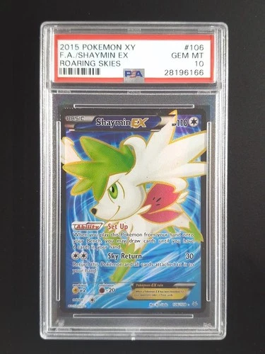 2015 Pokemon XY Roaring Skies SHAYMIN EX Full Art Holo Ultra Rare 106/108 PSA 10