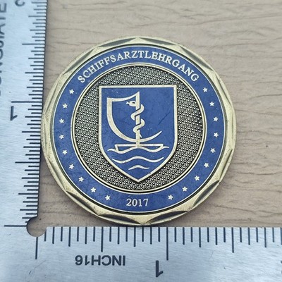 German Navy 2017 Ship's Doctor Course Navigare Necesse Est Vino Challenge Coin