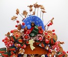 Mexican Tree of Life Sculpture 3 Sided Biblical Nativity Noah's Ark Folk Art 16" — photo 9