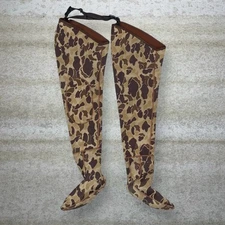 Vintage 90s Duck Hunting Camo Waders 36" Waterproof Woodland