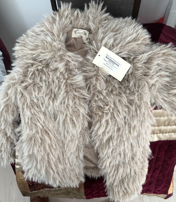 Little Girls Faux Fur Jacket Sz 5
