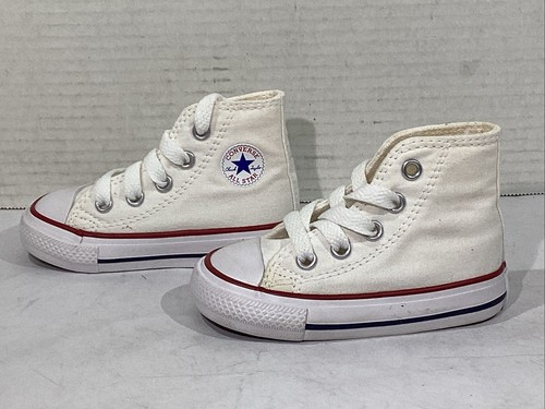 Converse Kleinkind Größe 4 EU 20 weiß Canvas Inf C/T All Star Hi Schuhe AJ-1302 - Bild 5 von 9