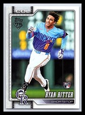 2026 Topps Ryan Ritter #18 Series 1 RC Rookie Card Colorado Rockies