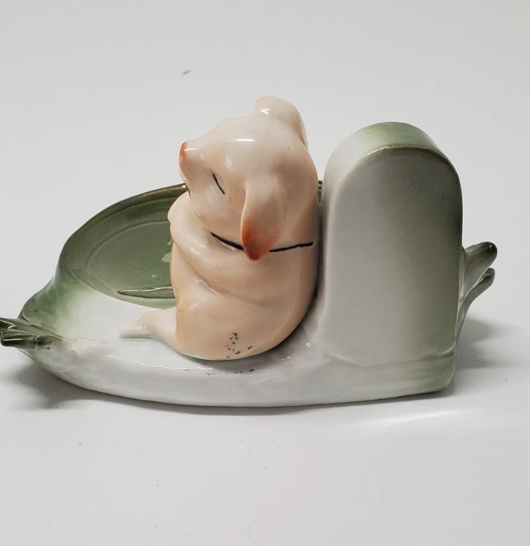 Vintage Pig With Purse Change Holder Trinket Holder Ceramic - Image 3 of 4
