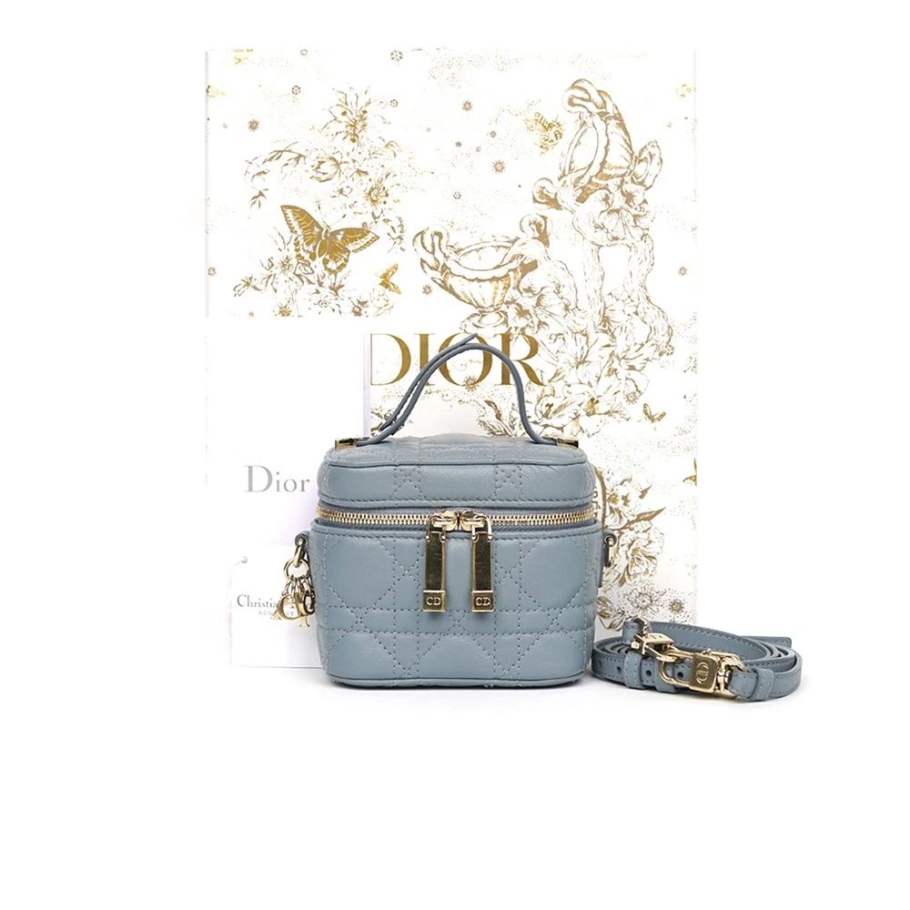 Dior Lady Vanity Case Sac Micro Cannage Bleu 0935ONMJ 130003137