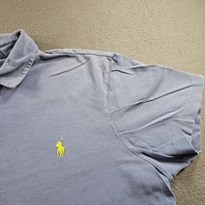 Polo Ralph Lauren Polo Shirt Mens XL Blue Pique Cotton Pony Logo Short Sleeve