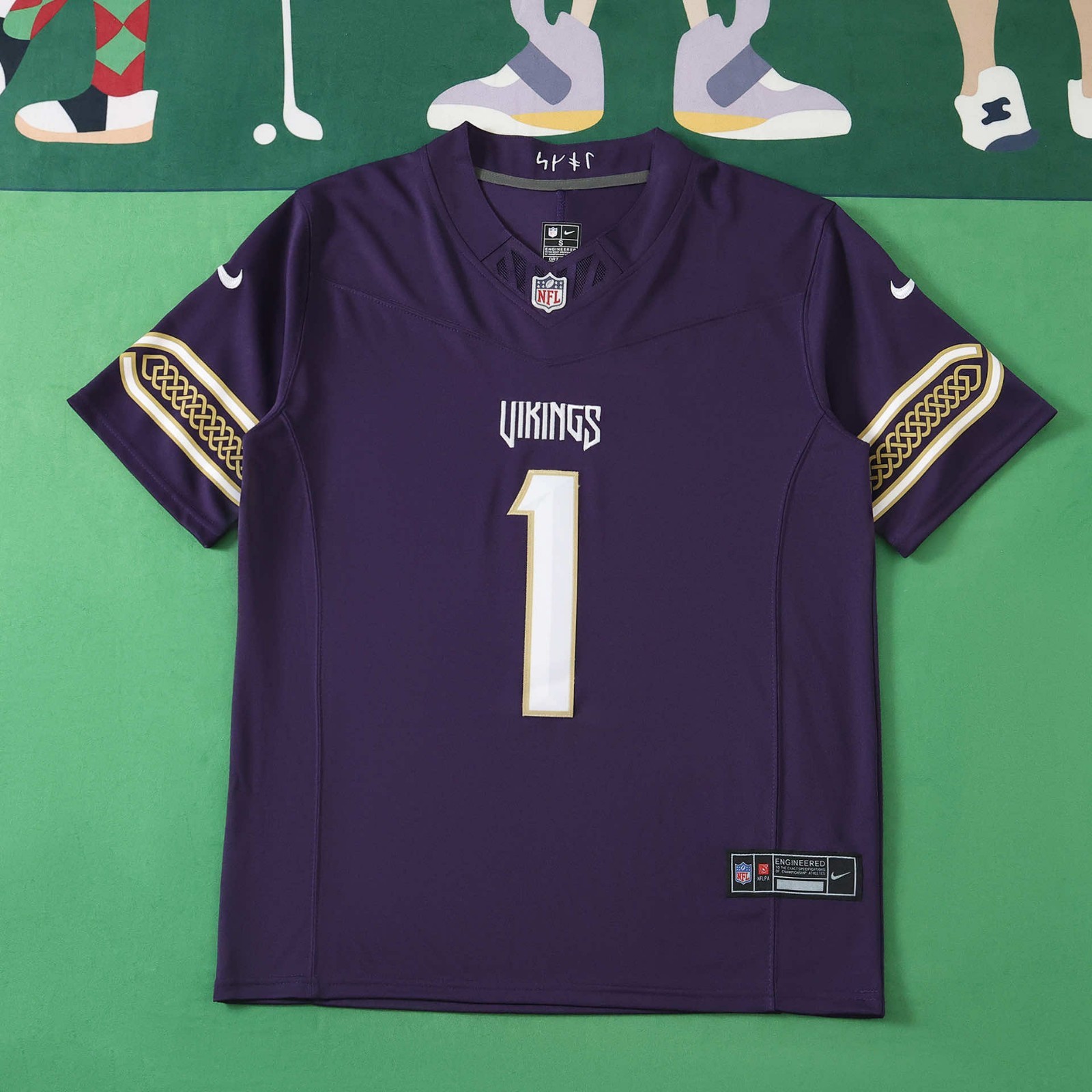 Minnesota Vikings Kyler Murray #1 Purple Men’s Adult Jersey Size S-3XL NWT