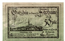 1920 Austria Stroheim Notgeld 50 Heller Note (NG1437)