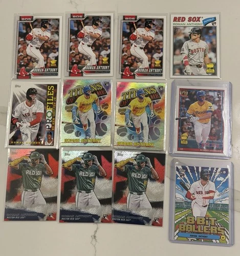 ROMAN ANTHONY Boston Red Sox Rookie - 12 Card Lot MLB - 2026 Topps