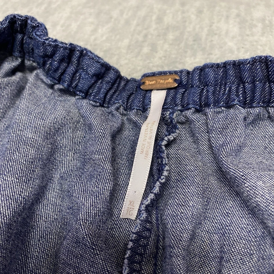 Free People 连衣裙女式 XL Portia 蓝色牛仔迷你靛蓝深冲洗弹力 — 第 3/4 张图片