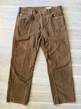 Orvis 1856 Stretch 5-Pocket Corduroy Brown Pants Mens 36x26