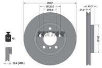 2X Bremsscheibe Pro+ Textar 92275605 FüR R61 R60 Countryman Paceman Mini Cooper
