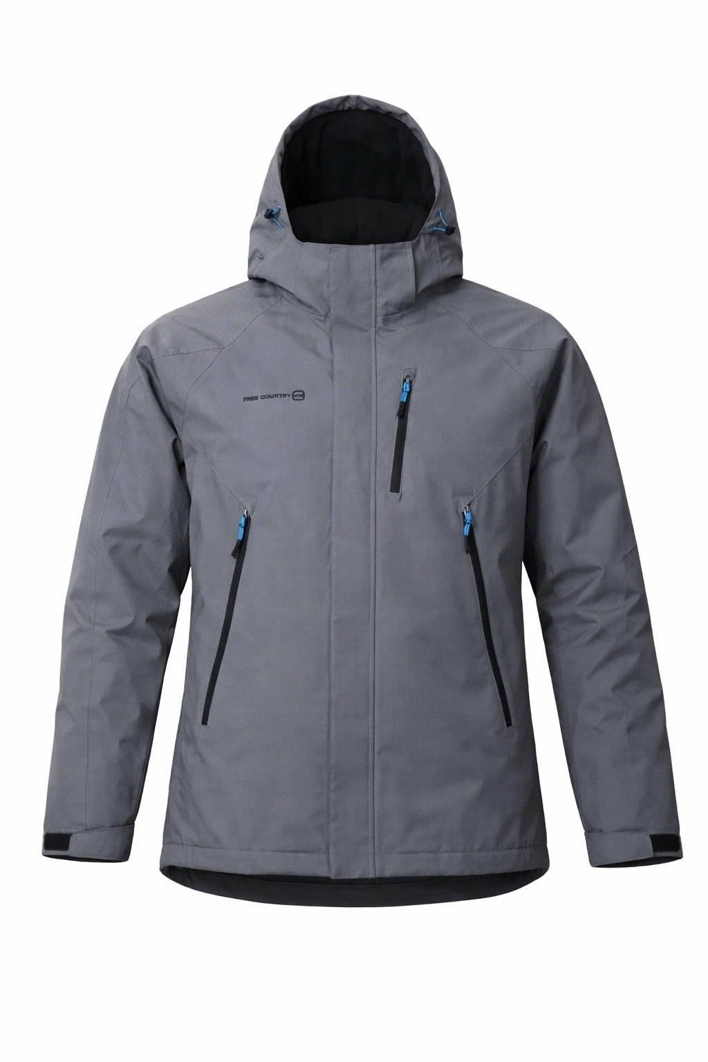 FREE COUNTRY JACKET WATERPROOF GREY ZIPUP MENS SMALL EUC