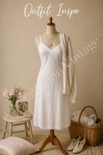 Circ. 70's - Sears Slip White Full Slip Size 36 Average Nylon USA