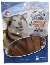 45106 Salmon And Sweet Tater Fillets Treat For Dogs ( 1 Pouch), One Size , 12...