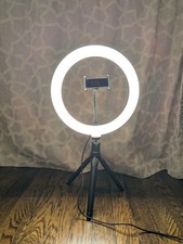 LED Ring Light Tripod Stand USB-Powered Portable CT13089 Black Phone Holder