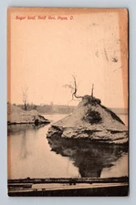 Piqua, OH-Ohio, Sugar Loaf Rock Swift Run River Vintage c1910 Postcard