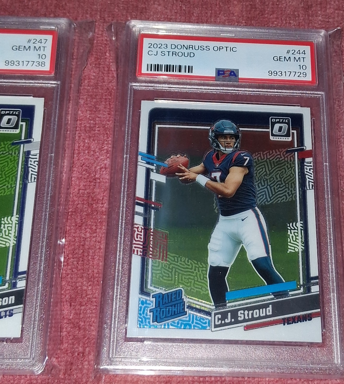 (2) Psa 10 Gem MINT 2023 Optic Cj Stroud  Rc Anthony Richardson Rookies view 2