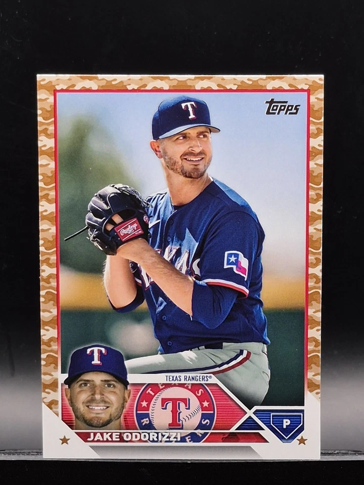 Jake Odorizzi CAMO 2023 Topps Actualización Serie #US120 20/25 ¡Texas Rangers SSSP! Foto 4 de 4