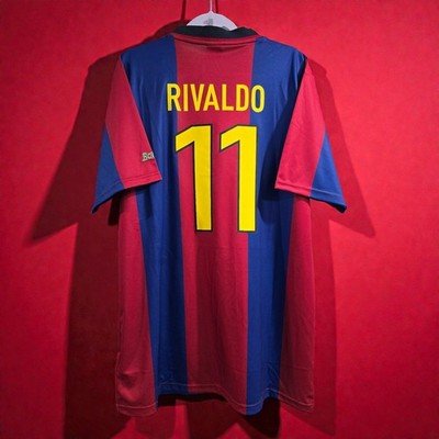 Barcelona HOME 98/99 - Retro - Football Soccer - RIVALDO # 11