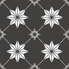 FloorPops Rigel Peel Stick Floor Tiles, Black Pack of 10