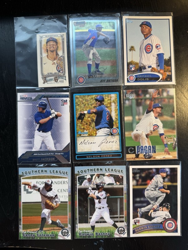 Lot Of 9 Chicago Cubs Rookie Baseball Cards Inserts/Base: Barney/Alcantara/Pagan