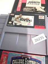 1 snes + 2 Sega Genesis games NBA LIVE 97, Mario Andretti racing,  26235  bc14