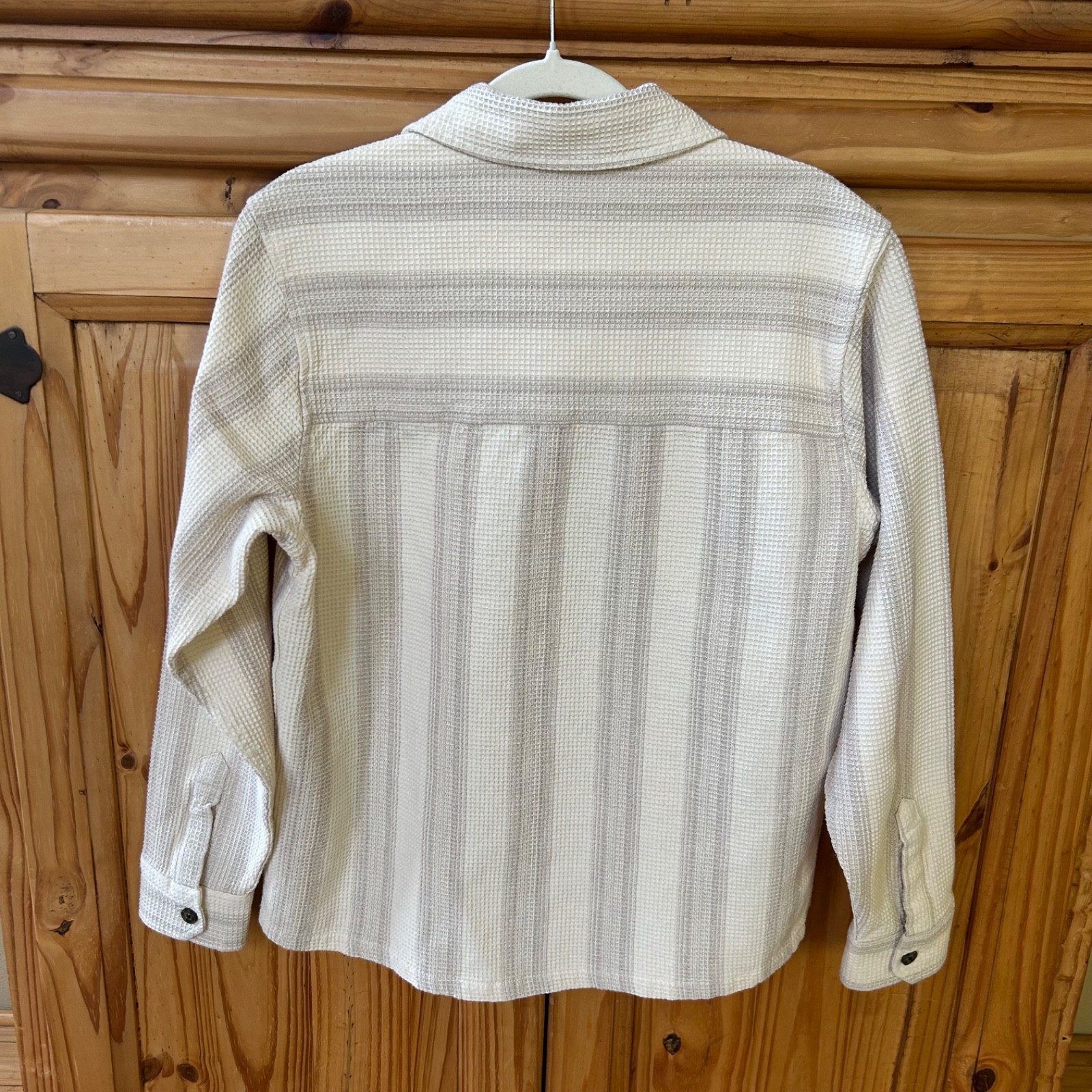 Plenum Studio Textured Button Down Top Mens Grey … - image 2