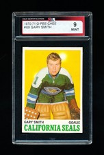 1970 OPC HOCKEY 69 GARY SMITH KSA 9 MINT GOLDEN SEALS GOALIE