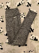 Hollister Womens Medium Grey Leggings Active Yoga Pants Heathered Gray M