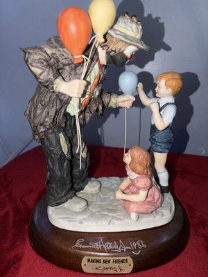 Flambro Emmett Kelly Jr. Signed Limited Edition Clown Figurine 1986