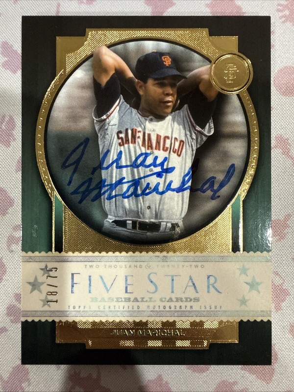 2022 Topps Five Star Juan Marichal /75 SP Teal Autographs #FSA-MAR Hall Of Fame