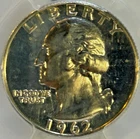 1962  Washington Silver Quarter PR65 PCGS Beautiful Luster Bright White WQ-05