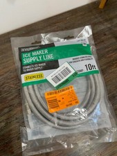 Ice Maker Water Supply Line Hose 10' 1/4" x 1/4" Everbilt Stainless Steel