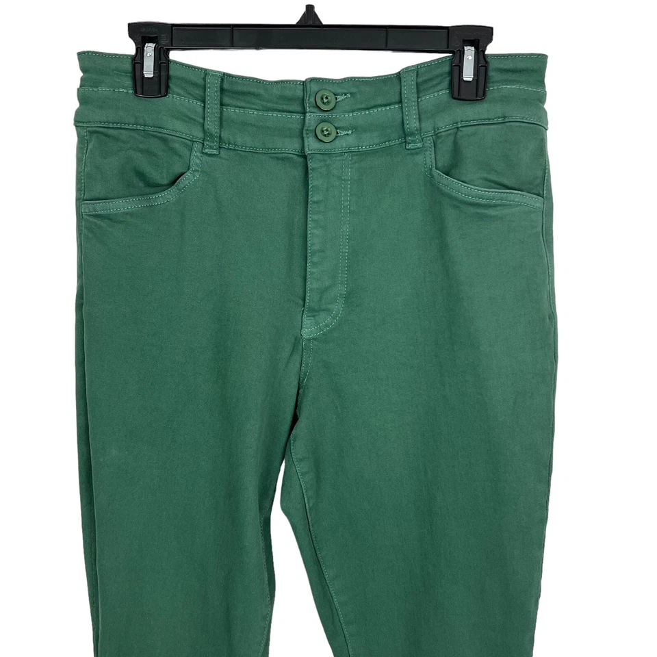 KUT FROM THE KLOTH Women’s Pants Sz 12 Color Green Pockets Flaw/Pucker Stretch - Image 2 of 4