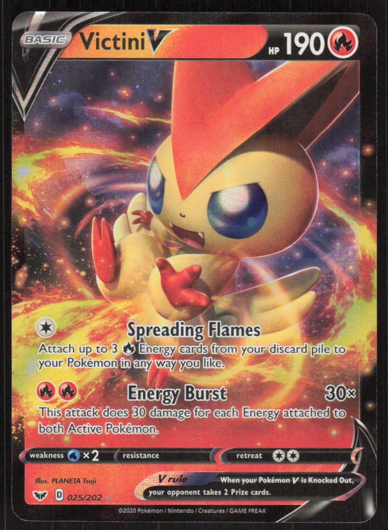 Pokemon TCG SWSH01: Sword & Shield Base Set #025/202 Victini