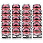 20x Étiquettes Cartouche Compatible pour Epson LK-4RBP Noir sur rouge 12mm Ruban