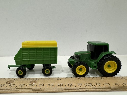 ERTL John Deere Tractor and Covered Forage Hay Wagon Toys - Picture 3 of 9