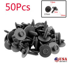 50pcs Car Body Fender Metal Screws Bumper Retainer Clips Bolts Durable Practical